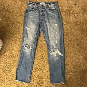 Blue wide leg jeans!